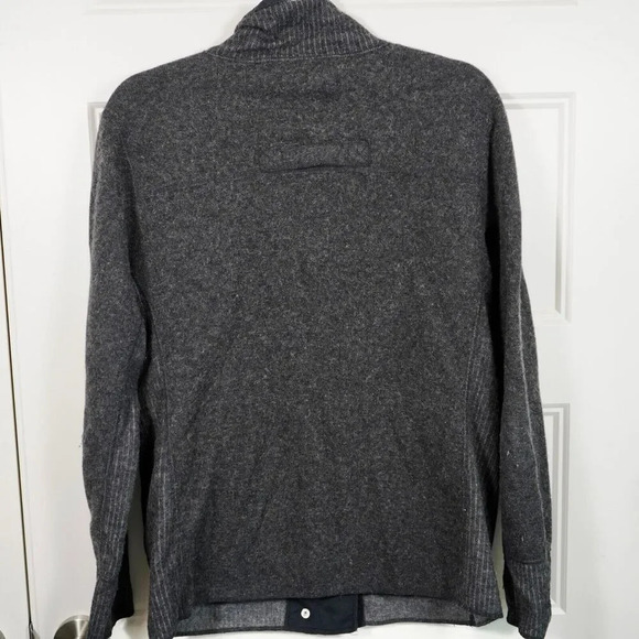 Title Nine Wool Blend Sweater Jacket Womens Large Dark Gray Full Zip - Picture 3 of 7